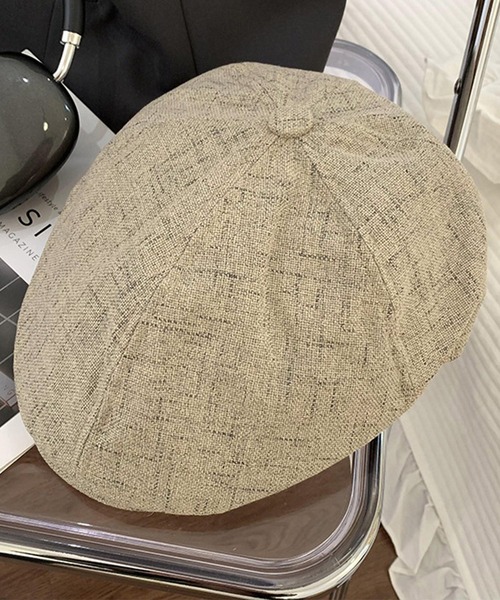 DAY CLOSET（デイ クローゼット）の「【アジャスター調節可/裏地付き】韓国っぽヴィンテージライクキャスケット レディース（キャスケット・レディース・カーキブラウン/ブラウン/ブラック/グレー・ONE SIZE）」の4枚目の写真