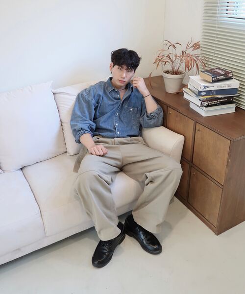 BER DE NOIR(ベールドノワール)の「ベルト付きカーペンターパンツ(カーキ)(その他パンツ・メンズ・その他・LARGE/MEDIUM/SMALL)」の2枚目の写真