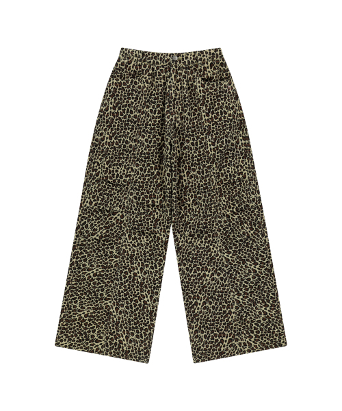 AAKAM（アーカム）の「Knee Pin-tuck Leopard Cotton Pants (Brown)（その他パンツ・レディース・その他・1/2）」の2枚目の写真