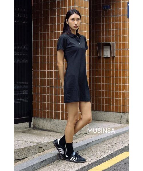MUSINSA STANDARD WOMAN(ムシンサスタンダードウーマン)の「【クールタンダード】レディースピケポロワンピース【ブラック】(ワンピース・レディース・その他・SMALL/MEDIUM/X-SMALL/LARGE)」の9枚目の写真