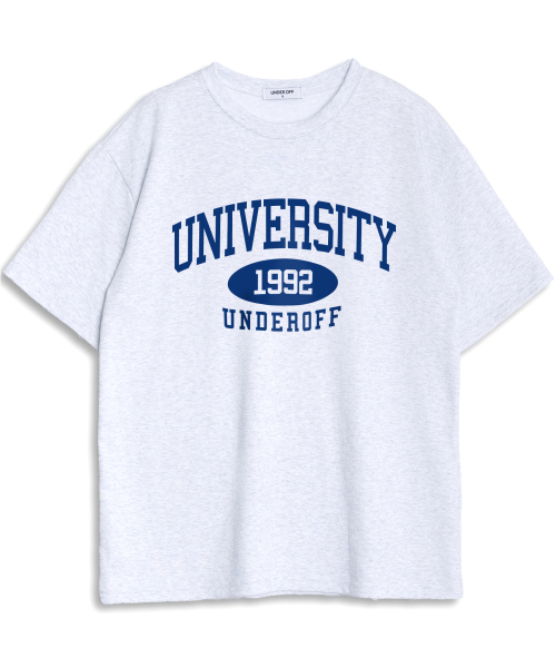 UNDEROFF(アンダーオフ)の「オーバーサイズクルーネックユニバーシティ半袖Tシャツホワイトレッド(Tシャツ/カットソー・レディース・ホワイト・SMALL/MEDIUM/LARGE/X-LARGE)」の5枚目の写真
