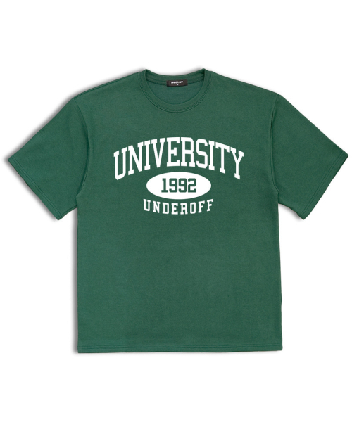 UNDEROFF(アンダーオフ)の「オーバーサイズクルーネックユニバーシティ半袖Tシャツホワイトレッド(Tシャツ/カットソー・レディース・ホワイト・SMALL/MEDIUM/LARGE/X-LARGE)」の6枚目の写真