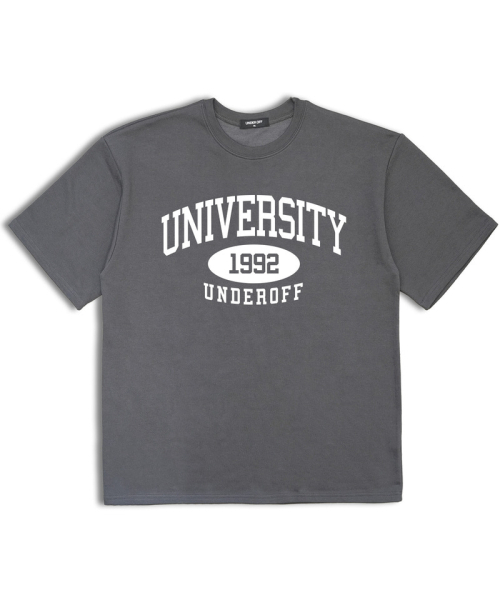 UNDEROFF(アンダーオフ)の「オーバーサイズクルーネックユニバーシティ半袖Tシャツホワイトレッド(Tシャツ/カットソー・レディース・ホワイト・SMALL/MEDIUM/LARGE/X-LARGE)」の7枚目の写真