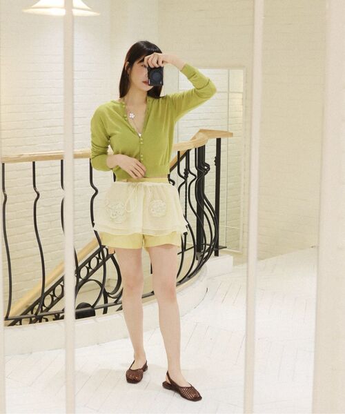 SINOON(シヌーン)の「Basic Point Label Shorts (Yellow)(その他パンツ・レディース・イエロー・FREE)」の5枚目の写真