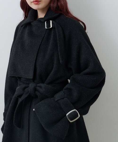 一部店舗限定】ハイネックフレアコート（その他アウター）｜Kastane