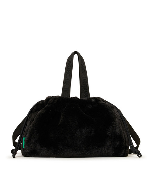 LeSportsac(レスポートサック)の「FUR DRAWSTRING TOTE ブラックフラッフィーファー(トートバッグ・レディース・ブラック・FREE)」の3枚目の写真