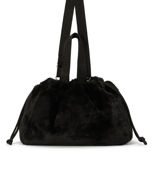 LeSportsac(レスポートサック)の「FUR DRAWSTRING TOTE ブラックフラッフィーファー(トートバッグ・レディース・ブラック・FREE)」の5枚目の写真