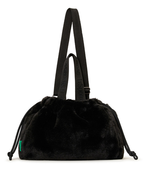 LeSportsac(レスポートサック)の「FUR DRAWSTRING TOTE ブラックフラッフィーファー(トートバッグ・レディース・ブラック・FREE)」の6枚目の写真