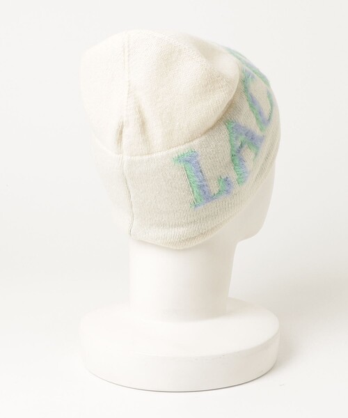 LACOSTE（ラコステ）の「オーバーサイズブランドネームロゴジャカード ウールニットキャップ ビーニー（ニットキャップ/ビーニー・メンズ・オフホワイト・FREE）」の4枚目の写真