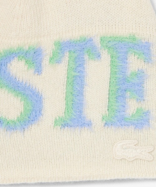 LACOSTE（ラコステ）の「オーバーサイズブランドネームロゴジャカード ウールニットキャップ ビーニー（ニットキャップ/ビーニー・メンズ・オフホワイト・FREE）」の3枚目の写真