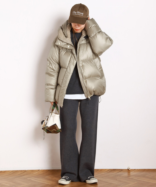 AP STUDIO（エーピーストゥディオ）の「Oversized C/N Knit（ニット/セーター・レディース・ブラック/グレー・FREE）」の8枚目の写真