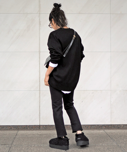 AP STUDIO（エーピーストゥディオ）の「Oversized C/N Knit（ニット/セーター・レディース・ブラック/グレー・FREE）」の13枚目の写真