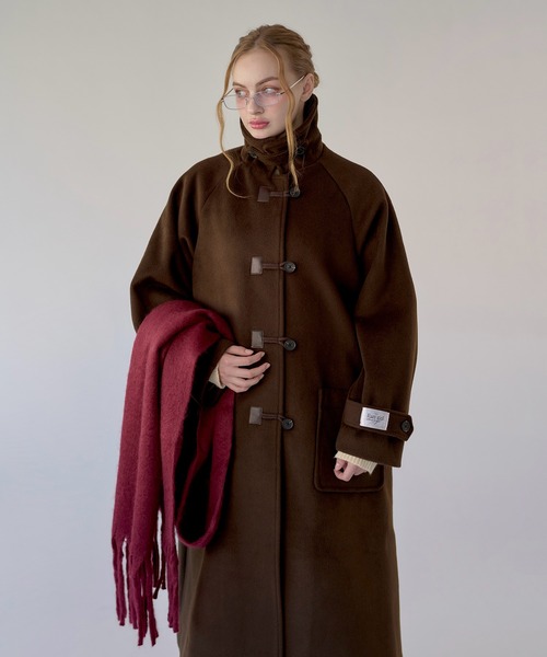 hazyl(ヘイジル)の「duffle long coat / ダッフルロングコート(ダッフルコート・レディース・ネイビー/ブラウン系その他・フリー)」の8枚目の写真