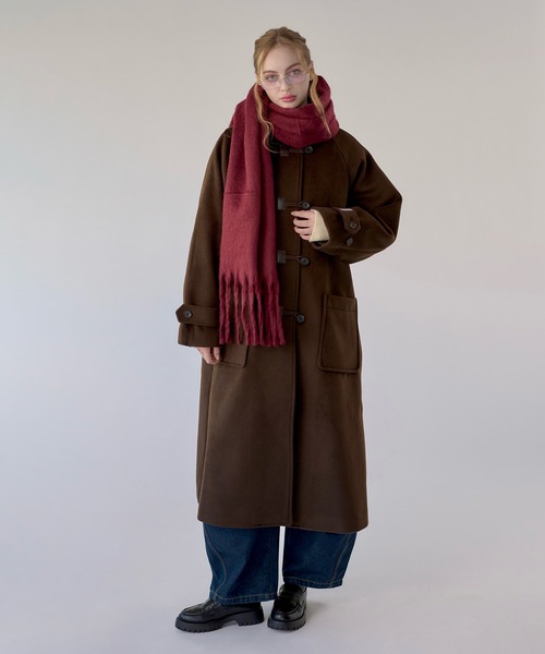 hazyl(ヘイジル)の「duffle long coat / ダッフルロングコート(ダッフルコート・レディース・ネイビー/ブラウン系その他・フリー)」の10枚目の写真