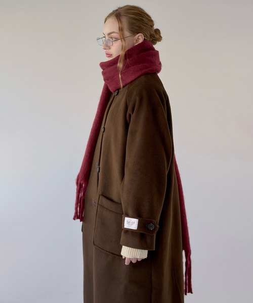 hazyl(ヘイジル)の「duffle long coat / ダッフルロングコート(ダッフルコート・レディース・ネイビー/ブラウン系その他・フリー)」の4枚目の写真