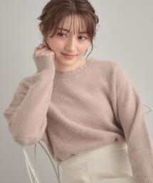 couture brooch | 【前後2WAY】スパンコールラメフェザー ニット(ニット/セーター)