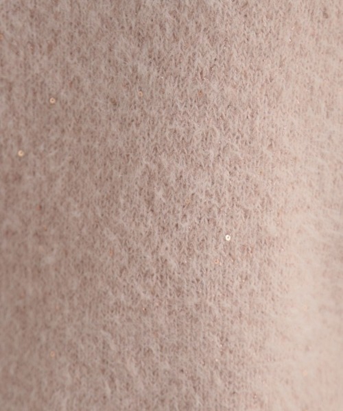 couture brooch（クチュールブローチ）の「【前後2WAY】スパンコールラメフェザー ニット（ニット/セーター・レディース・オフホワイト/チャコールグレー/ベビーピンク・42/38/36）」の16枚目の写真