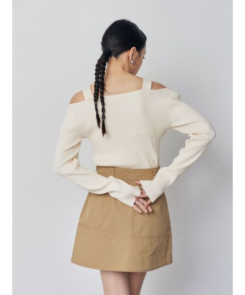 MURUA（ムルーア）の「フロントボタンデザインニット（ニット/セーター・レディース・レッド/ブラック/アイボリー・FREE）」の12枚目の写真