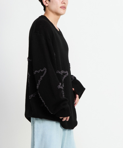 CONVERSE TOKYO(コンバーストウキョウ)の「STAR★ EMBROIDERY KNIT PULLOVER(ニット/セーター・レディース・ネイビー/ブラウン/ブラック・SMALL/MEDIUM)」の6枚目の写真