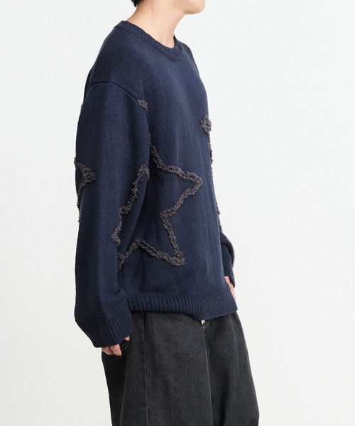 CONVERSE TOKYO(コンバーストウキョウ)の「STAR★ EMBROIDERY KNIT PULLOVER(ニット/セーター・レディース・ネイビー/ブラウン/ブラック・SMALL/MEDIUM)」の10枚目の写真