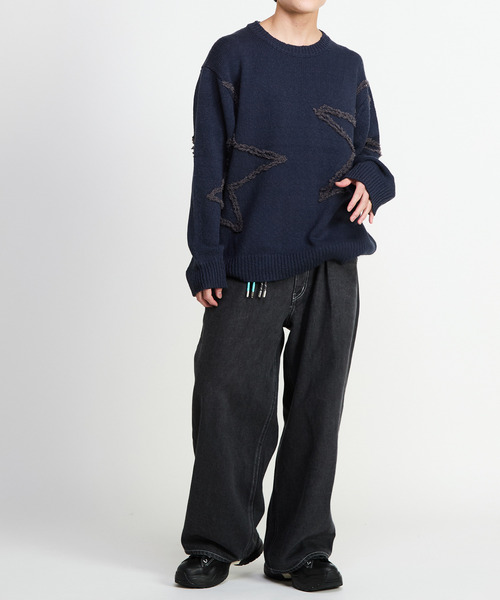 CONVERSE TOKYO(コンバーストウキョウ)の「STAR★ EMBROIDERY KNIT PULLOVER(ニット/セーター・レディース・ネイビー/ブラウン/ブラック・SMALL/MEDIUM)」の12枚目の写真