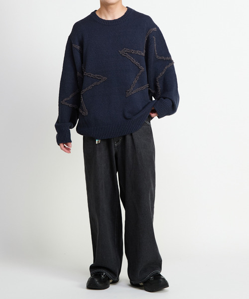 CONVERSE TOKYO(コンバーストウキョウ)の「STAR★ EMBROIDERY KNIT PULLOVER(ニット/セーター・レディース・ネイビー/ブラウン/ブラック・SMALL/MEDIUM)」の13枚目の写真