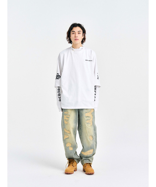 SCHISM INDUCING(スキズムインデューシング)の「ARCHIVE DAMAGED JEANS_BLUE(デニムパンツ・レディース・その他・LARGE/MEDIUM/X-LARGE)」の7枚目の写真