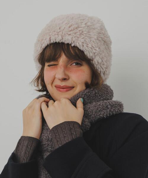 SMELLY（スメリー）の「ファーニットキャップ（ニットキャップ/ビーニー・レディース・グレー系その他/アイボリー・-）」の5枚目の写真