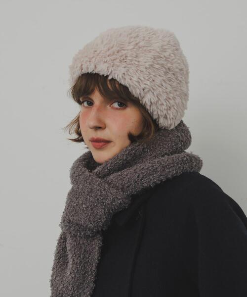 SMELLY（スメリー）の「ファーニットキャップ（ニットキャップ/ビーニー・レディース・グレー系その他/アイボリー・-）」の6枚目の写真