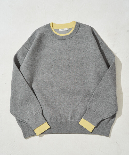 FREAK'S STORE（フリークスストア）の「限定展開　接結 配色 カラー ニット プルオーバー（ニット/セーター・レディース・ネイビー/ライトグレー/ブラウン/ブラック/ナチュラル・ﾌﾘ-）」の6枚目の写真