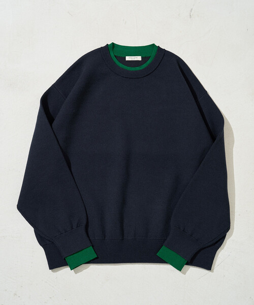 FREAK'S STORE（フリークスストア）の「限定展開　接結 配色 カラー ニット プルオーバー（ニット/セーター・レディース・ネイビー/ライトグレー/ブラウン/ブラック/ナチュラル・ﾌﾘ-）」の8枚目の写真