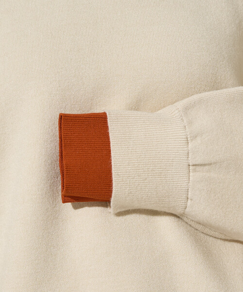 FREAK'S STORE（フリークスストア）の「限定展開　接結 配色 カラー ニット プルオーバー（ニット/セーター・レディース・ネイビー/ライトグレー/ブラウン/ブラック/ナチュラル・ﾌﾘ-）」の16枚目の写真