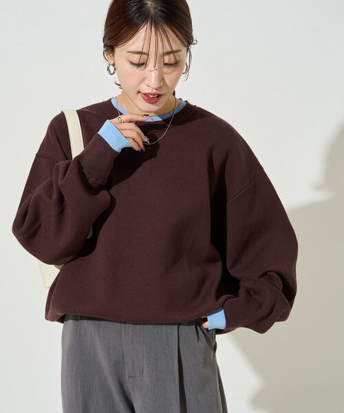 【セール】限定展開　接結 配色 カラー ニット プルオーバー（ニット/セーター）｜FREAK'S STORE（フリークスストア）