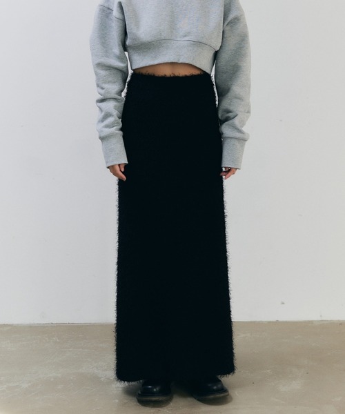 lit(リット)の「Feather Long Knit Skirt(スカート・レディース・ベージュ/ブラック・FREE)」の13枚目の写真