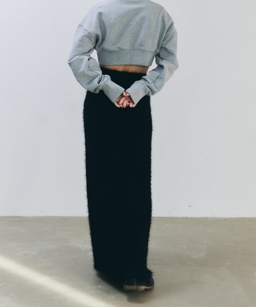 lit(リット)の「Feather Long Knit Skirt(スカート・レディース・ベージュ/ブラック・FREE)」の14枚目の写真