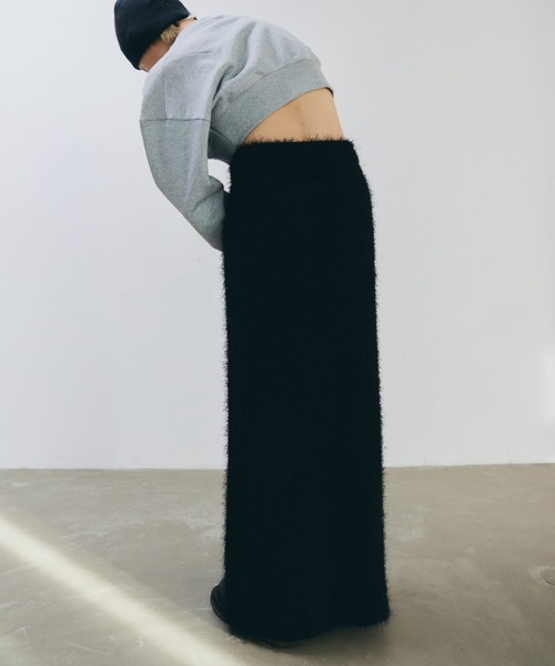 lit(リット)の「Feather Long Knit Skirt(スカート・レディース・ベージュ/ブラック・FREE)」の17枚目の写真