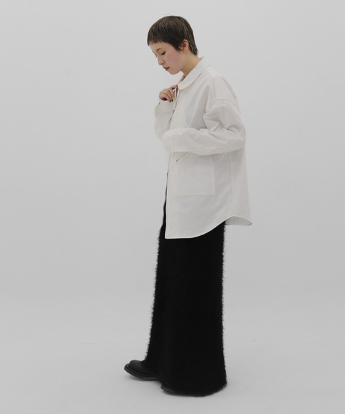 lit(リット)の「Feather Long Knit Skirt(スカート・レディース・ベージュ/ブラック・FREE)」の9枚目の写真