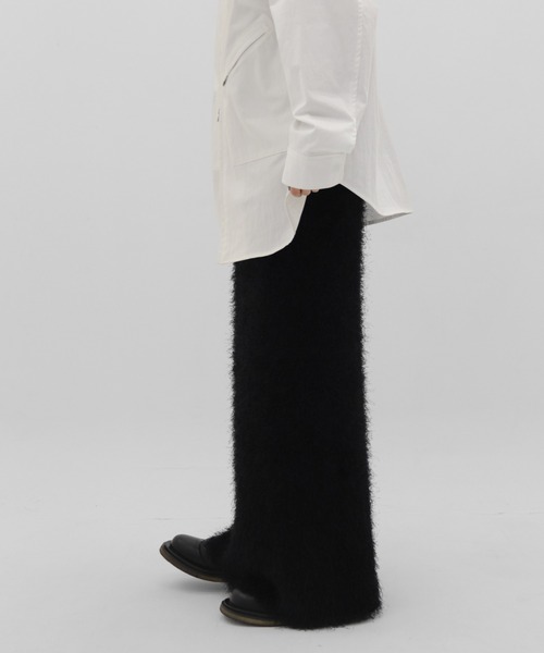 lit(リット)の「Feather Long Knit Skirt(スカート・レディース・ベージュ/ブラック・FREE)」の6枚目の写真