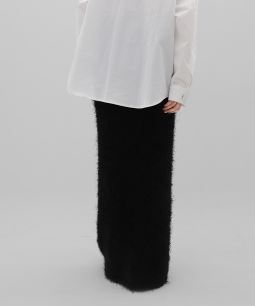 lit(リット)の「Feather Long Knit Skirt(スカート・レディース・ベージュ/ブラック・FREE)」の7枚目の写真