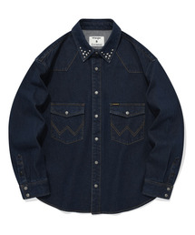 COVERNAT | [COVERNAT x WRANGLER] カラースタッズデニムシャツインディゴロー(シャツ/ブラウス)