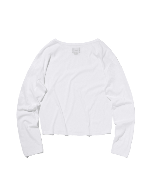 suade（スエード）の「SLUB LONG SLEEVE [WHITE]（Tシャツ/カットソー・レディース・その他・SMALL/LARGE）」の2枚目の写真