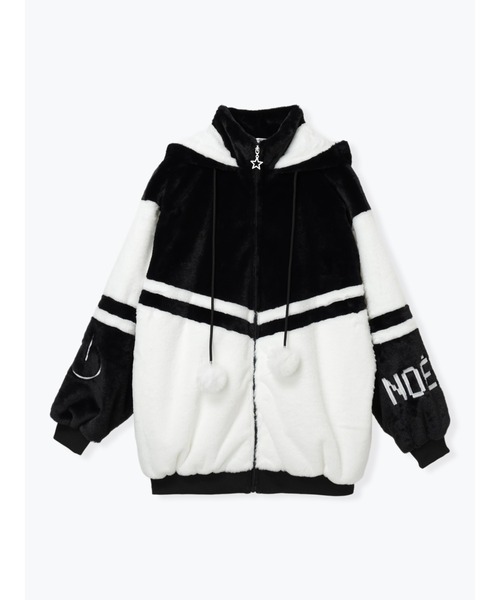 ねこ耳お星さまぽんぽんユニセックスファーブルゾン（ブルゾン