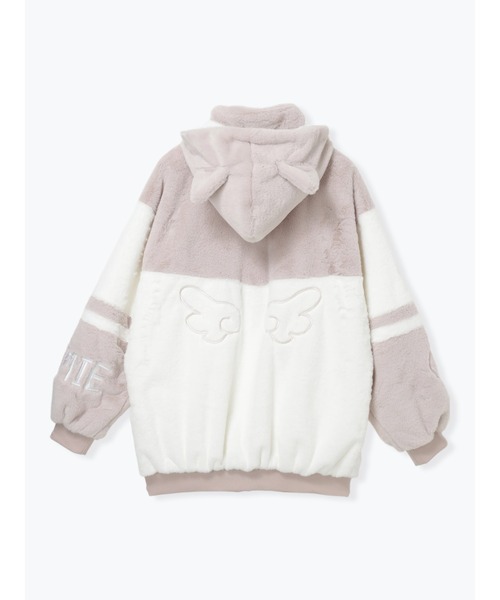 ねこ耳お星さまぽんぽんユニセックスファーブルゾン（ブルゾン