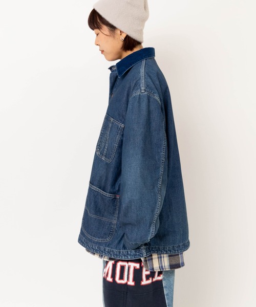 RNA(アールエヌエー)の「J2172 PINK MOTEL カバーオールジャケット(カバーオール・レディース・ダークインディゴブルー・MEDIUM)」の21枚目の写真