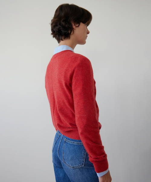 LEVAR(レバー)の「Essential Wool Round Knit - Ash Red(ニット/セーター・レディース・レッド・FREE)」の2枚目の写真