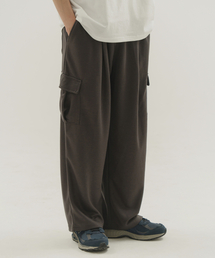 CAMEL WORK（キャメルワーク）の「ワンタックワイドカーゴスウェットパンツ（チャコール）（スウェットパンツ）」