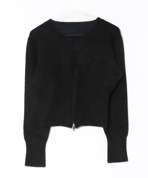 STAY MOTION（ステイモーション）の「【WEB限定】Vネックハーフジップニットトップス［韓国ファッション カジュアル］≪新作≫（ニット/セーター・レディース・オフホワイト/ブラック/ブラウン・F）」の15枚目の写真