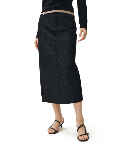 DECET WOMEN(デケット ウーマン)の「シグネチャーロングスカート DCSK003CPブラック(スカート・レディース・その他・SMALL/MEDIUM/LARGE/X-SMALL)」の2枚目の写真