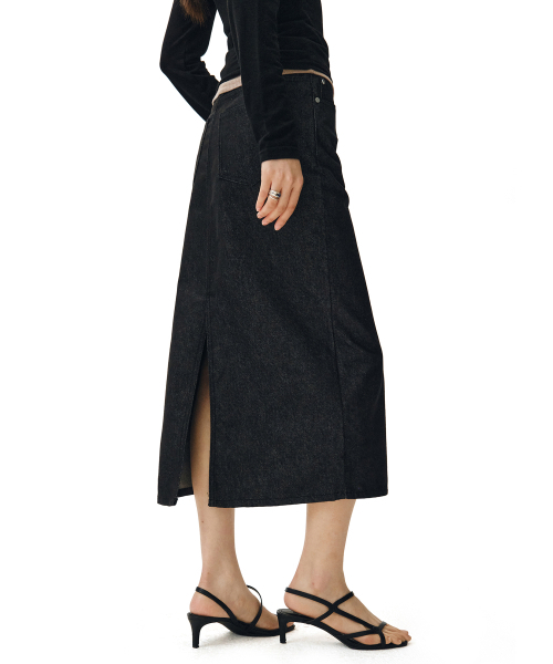 DECET WOMEN(デケット ウーマン)の「シグネチャーロングスカート DCSK003CPブラック(スカート・レディース・その他・SMALL/MEDIUM/LARGE/X-SMALL)」の4枚目の写真