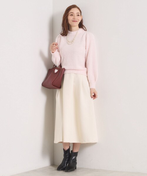 ITS'DEMO（イッツデモ）の「【手洗い可】フェザーヤーンパフスリーブニット（ニット/セーター・レディース・ピンク/オフホワイト/サックスブルー/ブラウン系・00）」の19枚目の写真